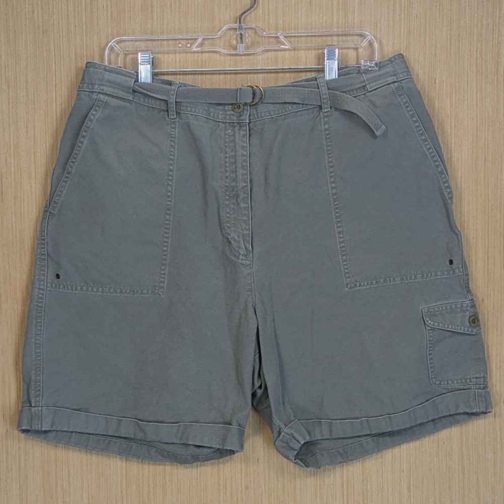 Lauren Ralph Lauren Safari Cargo Shorts Mom‎ Baggy Khaki Belted Retro Women 16